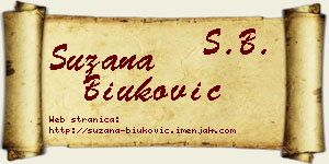 Suzana Biuković vizit kartica